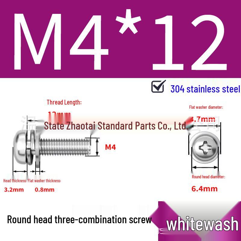 304 Stainless Steel Small Pan Head Phillips Screw