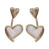 Delicate Heart Shell Studs Earrings Lightweight Comfort Wear Ear Accessories Jewelry For Professional Women
