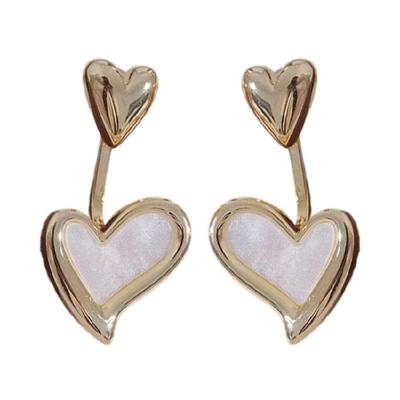 Delicate Heart Shell Studs Earrings Lightweight Comfort Wear Ear Accessories Jewelry For Professional Women