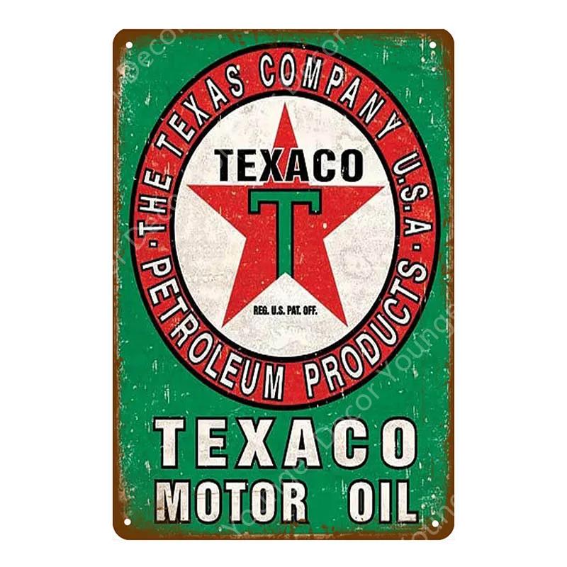Vintage Motor Oil Gasoline Metal Signs Tin Poster Retro Bar Pub Garage Decor Gas Station Decorative Wall Plaque YJ126