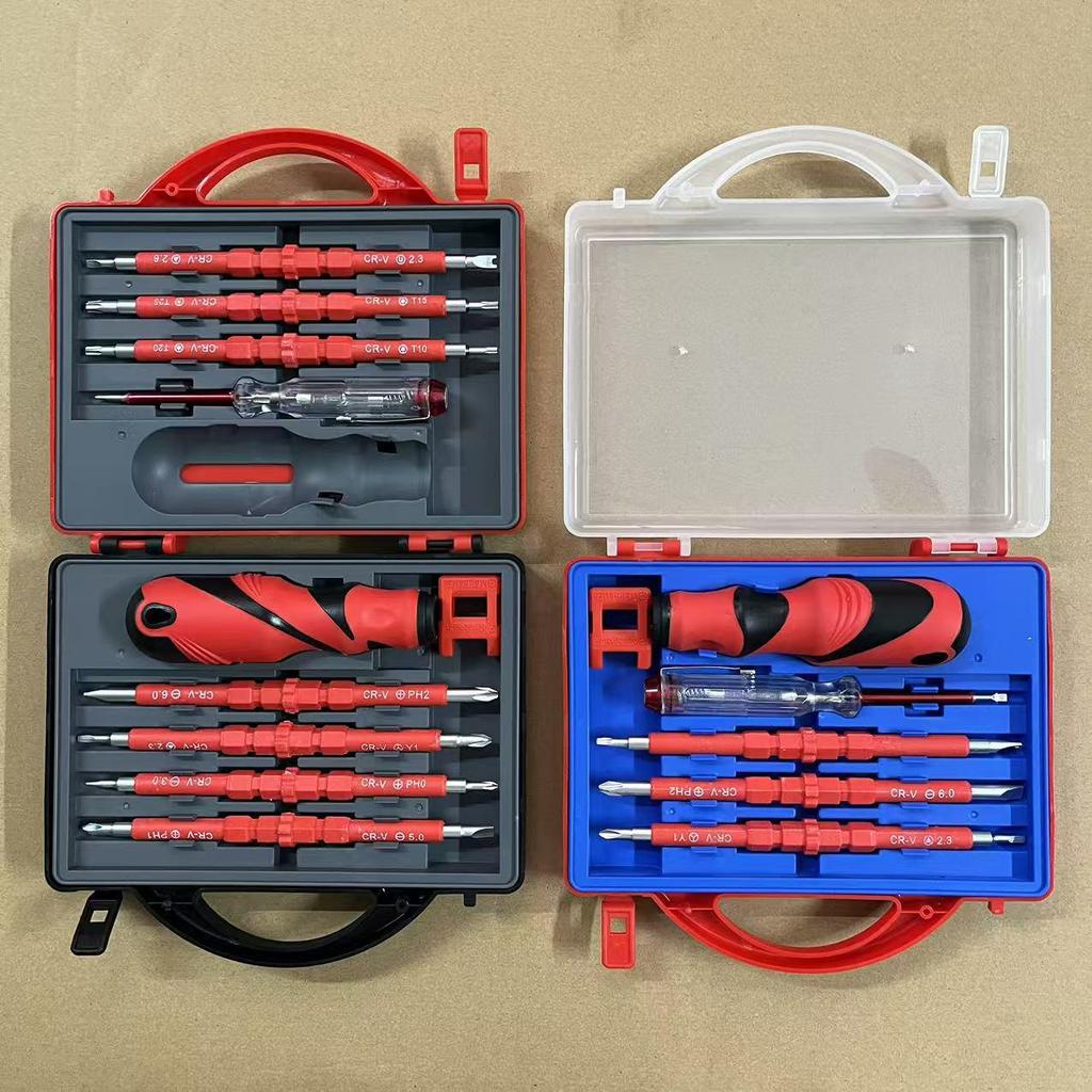Insulated Electrician's Screwdriver Set: Flathead, Phillips, Torx Dual-Use