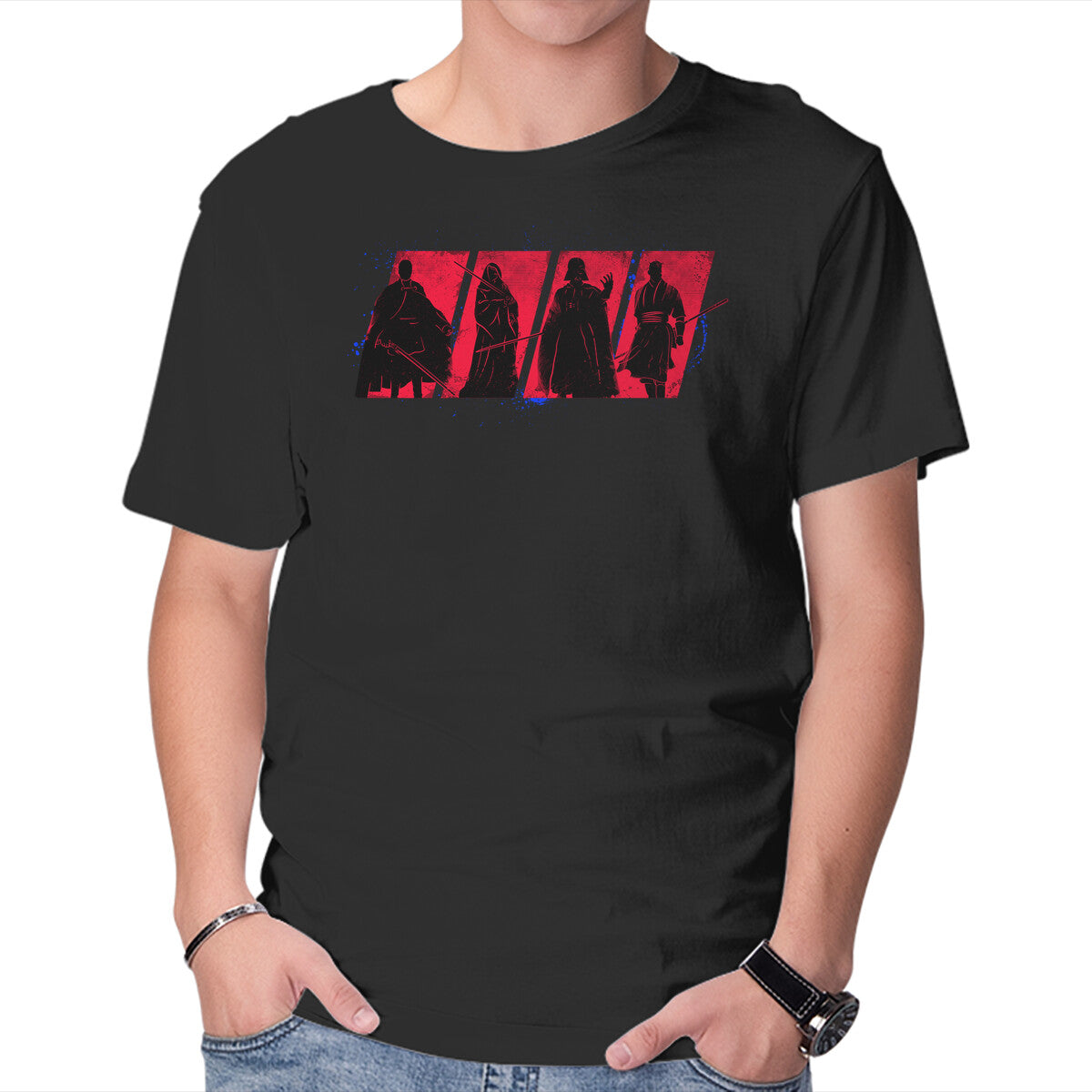 Unisex Crew Neck T-Shirt Dark Side Classics Graphic Short Sleeve Casual Tee M