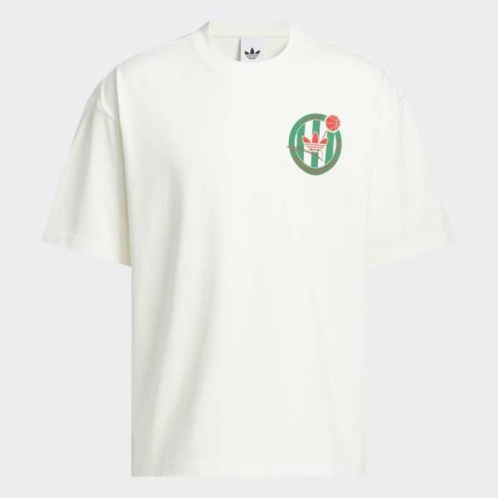 Adidas Unisex Classic Oversize Basketball Crest Tee K...