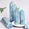 Natural Celestine Crystal Column Single Point Wand Home Decor Crafts Figurines Blue Celestite Hexagonal Prism Yoga Meditation