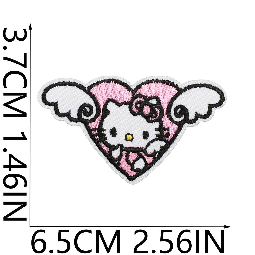 Anime Kitten Embroidery Cloth Sticker Cute Classic Animated Cat Patch Sticker Clothes Dress Up Big Face Cat Embroidery Label