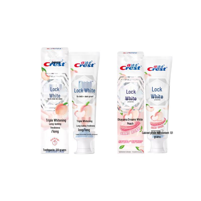 Crest Dual-Color White Peach Whitening Toothpaste