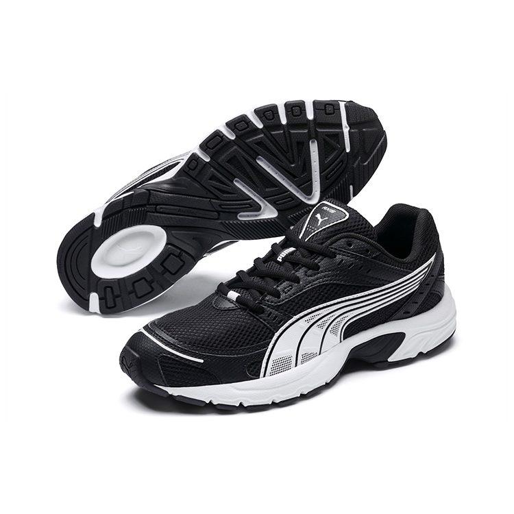 Puma Axis Vintage Mesh, Textile, Synthetic Leather Low Top Running Shoes Unisex Black Silver 368465-03