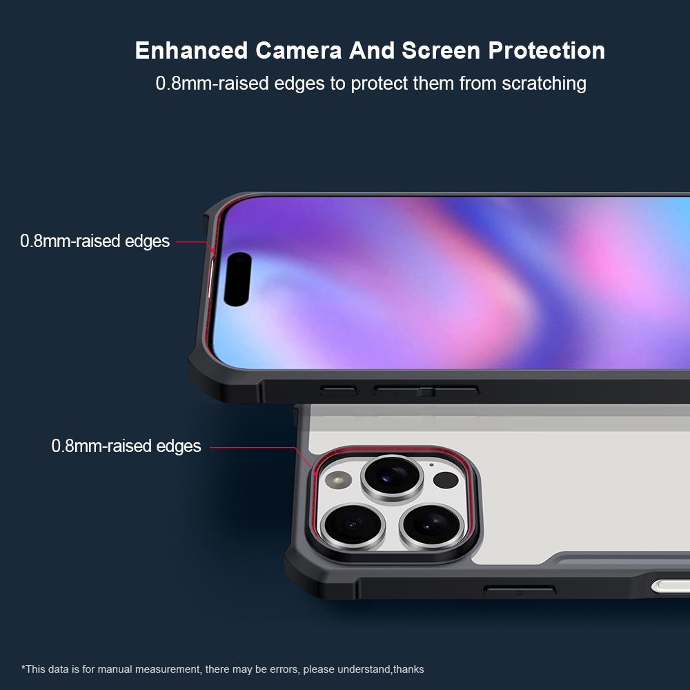 XUNDD For iPhone 16 Pro Max Case Dropproof TPU+Acrylic Clear Back Phone Cover