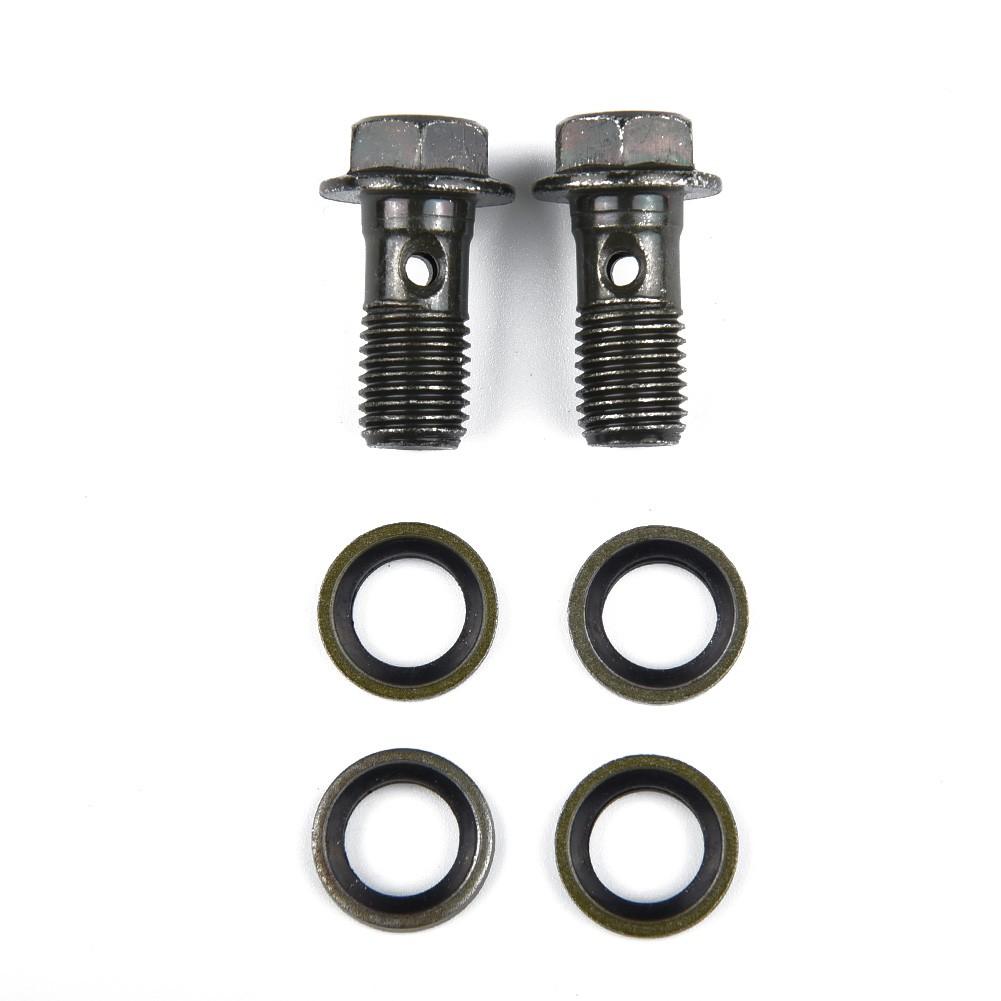 

For Suzuki Tubing Bolt For Kawasaki Set Accessories Motorcycle 2Pcs Silver