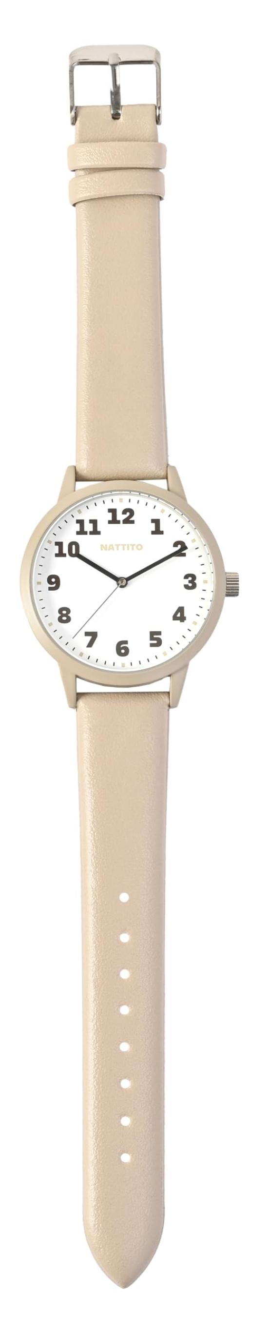 

[Fieldwork] Women s Watch Analog Leather Strap Simple Easy to See Alamo Beige ST293-3
