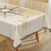 Retro Compass Old World Map Nautical Tablecloth Table Decor Washable Wrinkle Kitchen Dining Tablecloth Holiday Party Decor