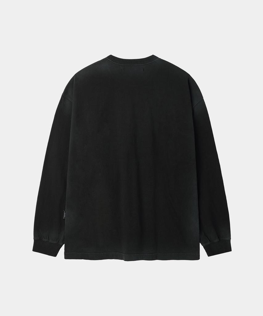 MAISON MINED Celtic Cross Long Sleeve Washed Black