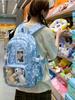 Star Pattern Nylon School Backpack With Padded Straps For Students