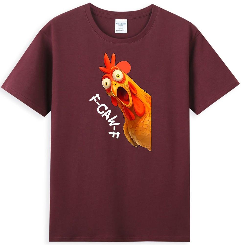 FCawF Chicken Funny Fcawf Chicken Crow Vintage Meme Quote Unisexs TShirt S