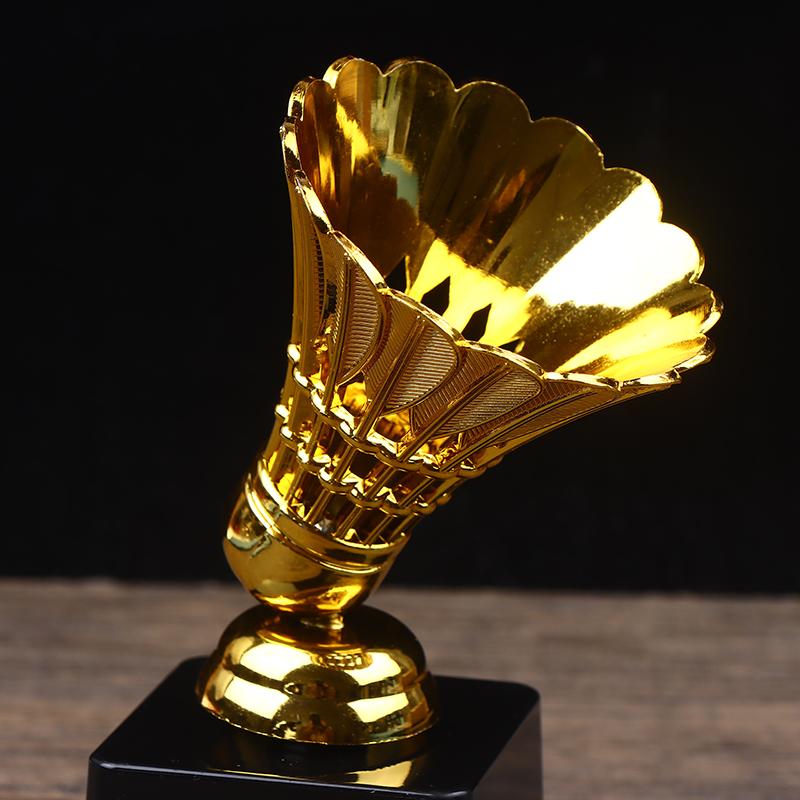 Badminton Trophy Golden Plastic Prizes For Kids Competitions Award Medal Decorative Model Sports Game Toy Champion