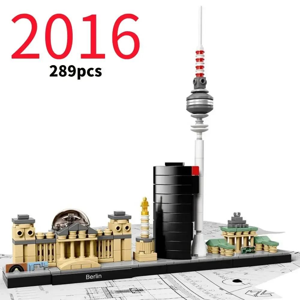 LEGP 2016-2022 Architecture Skylines Collectible Series Of Building Blocks Kit, Collectible Architecture Model Set For Adults