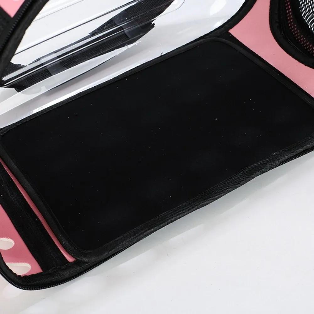 Portable Breathable Pet Shoulder Bag Transparent Foldable Pet Carrier Lightweight Large Capacity Cat Carrier Cat Handbag
