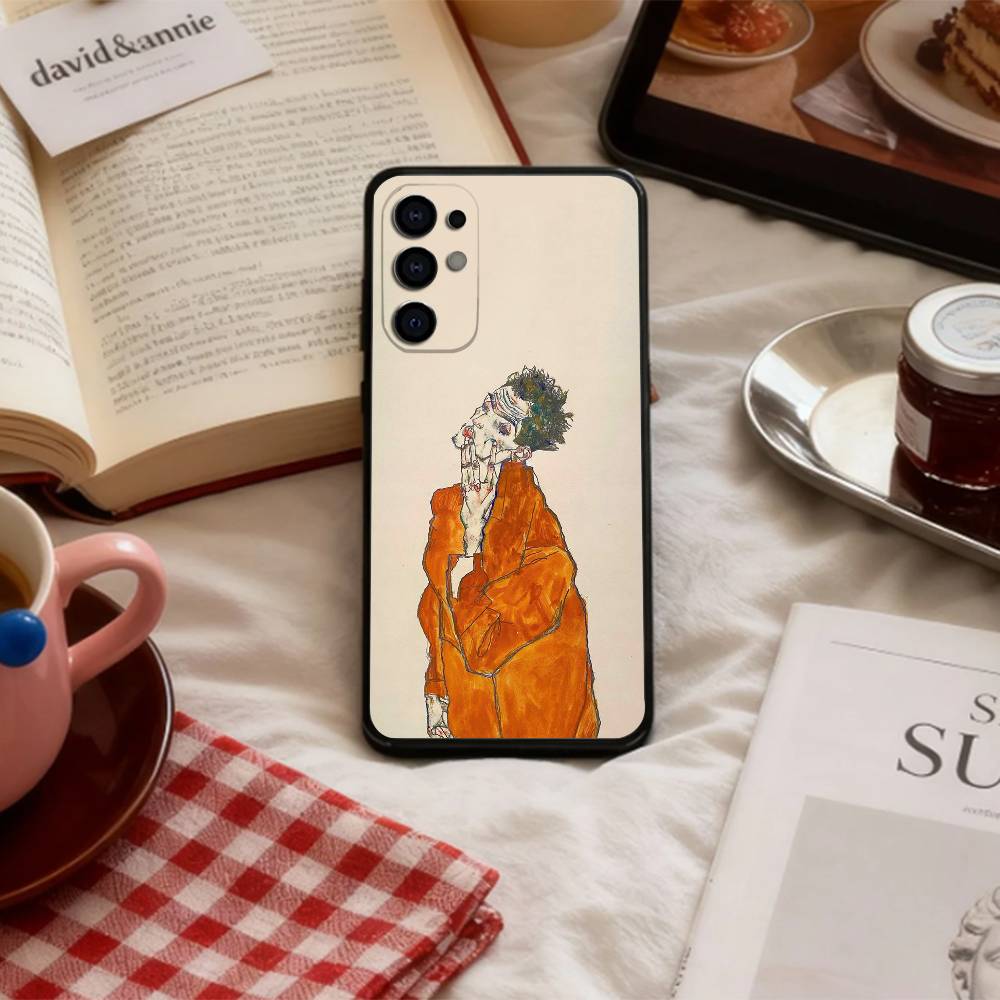 

painter E-Egon S-Schiele Phone Case For Samsung S 25,24,23,22,30,21,10,9,Ultra,Plus,Lite,FE,4,5 G Soft Black Case Samsung S26ULTRA