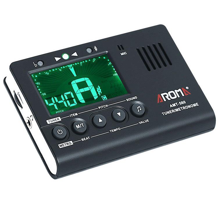 Anoma AMT-560: 3-in-1 Guitar & Chromatic Tuner with Metronome, Battery Operated.