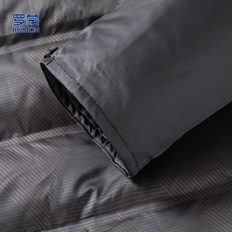 ROMON Men's Wool Blend Mid-Length Overcoat with Detachable Down Liner