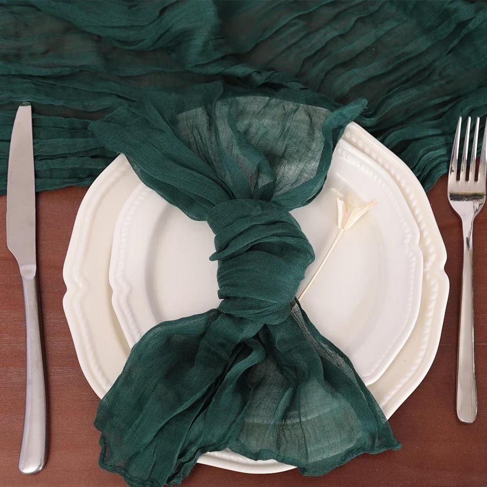 48PCS Gauze Table Napkins,50x50cm Elegant wedding Decoration Napkin,Perfect for Birthday Party Home Kitchen Decor Wholesale