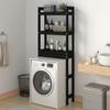 VidaXL Étagère de toilette Noir 63x26x171 cm Bois de pin massif 824662
