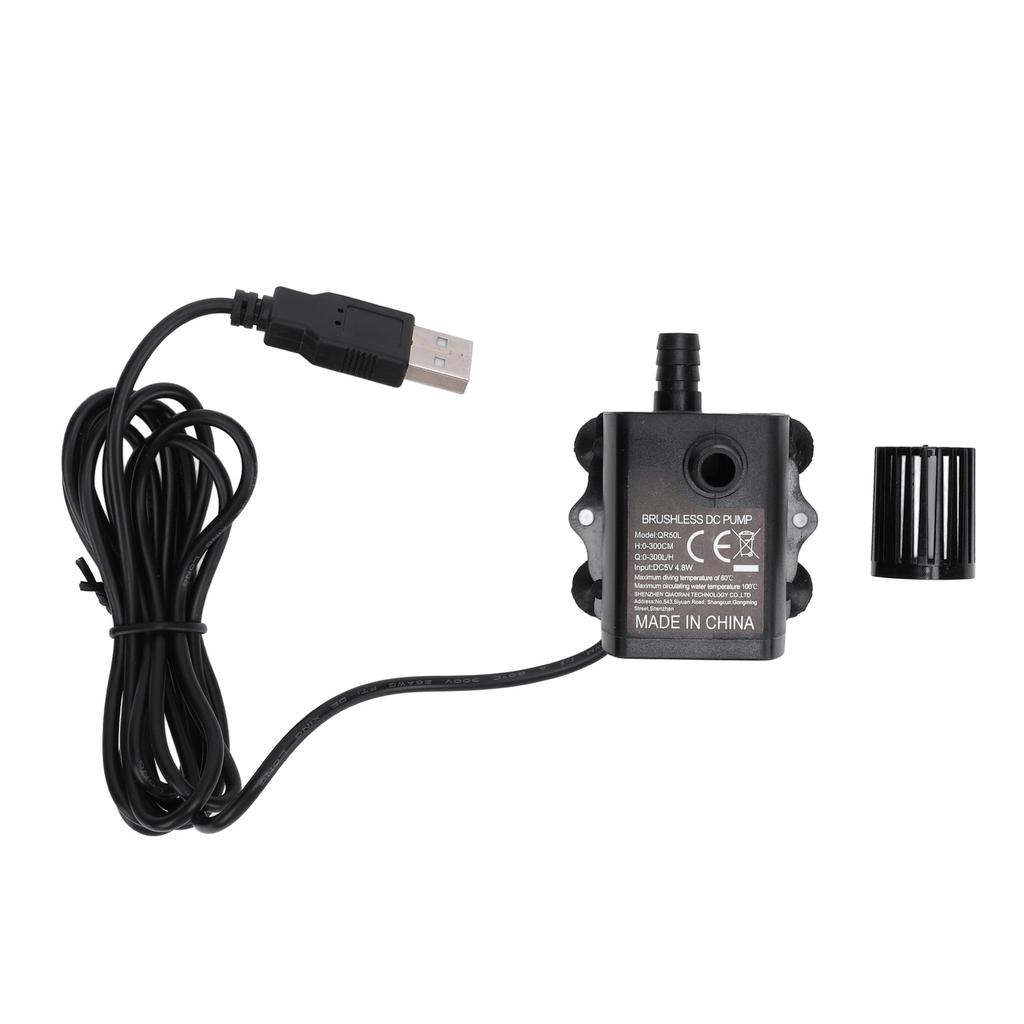 Submersible Water Pump Aquarium Fountain with Flow Adjustment Function USB Interface DC 5V 4.8W