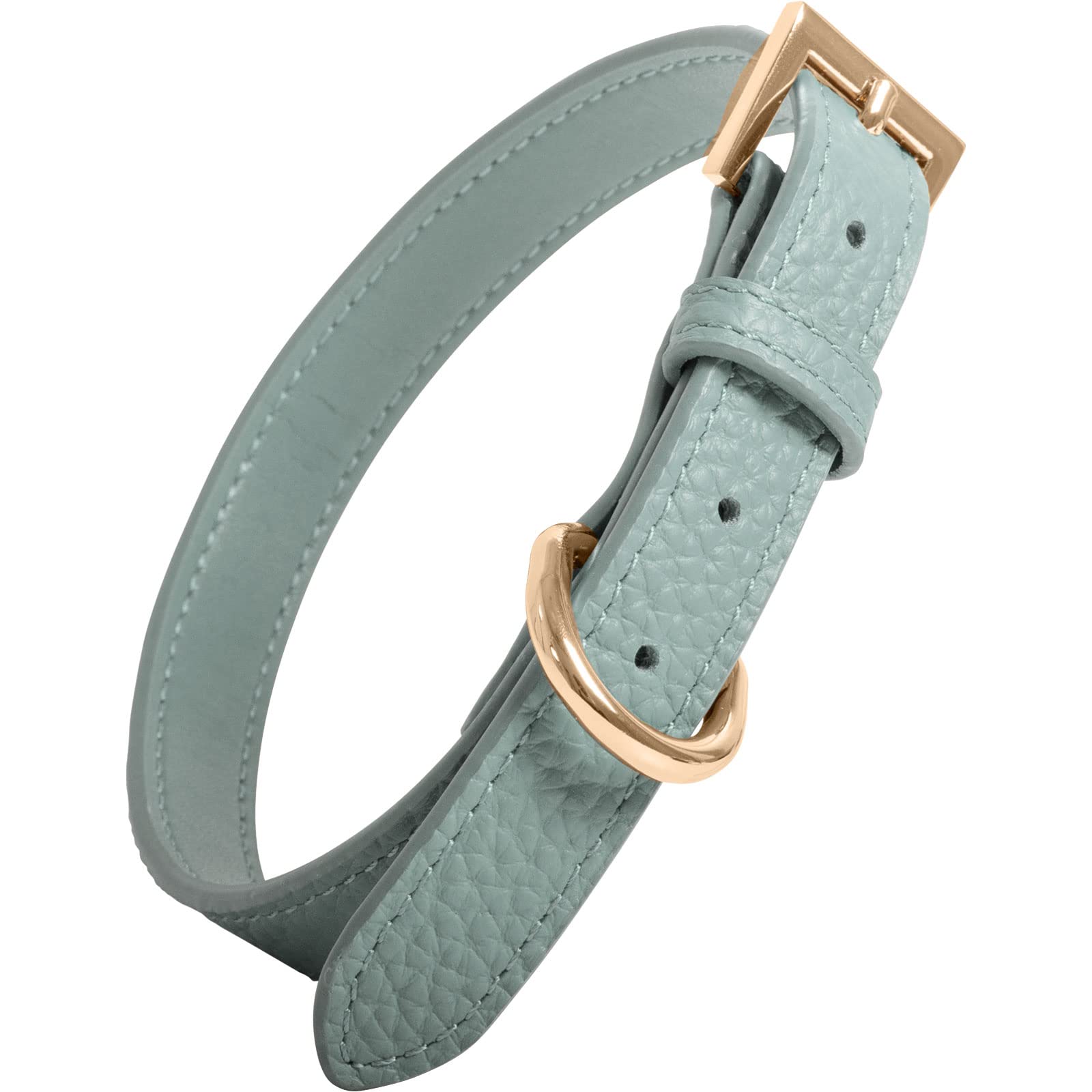 

RafiCaro Dog Stylish and Cowhide for Small to Medium Toy Miniature Shiba and Size Blue Collar, Cute, Lightweight, Leather, Dogs, Poodles, Chihuahuas,