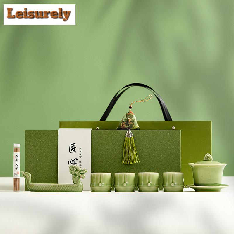 Dragon Boat Festival Tea Set Complete Set Zen Tea Ceremony Set Tea Soaking Teapot And Tea Cup Set Chinese Tea Set Decoration