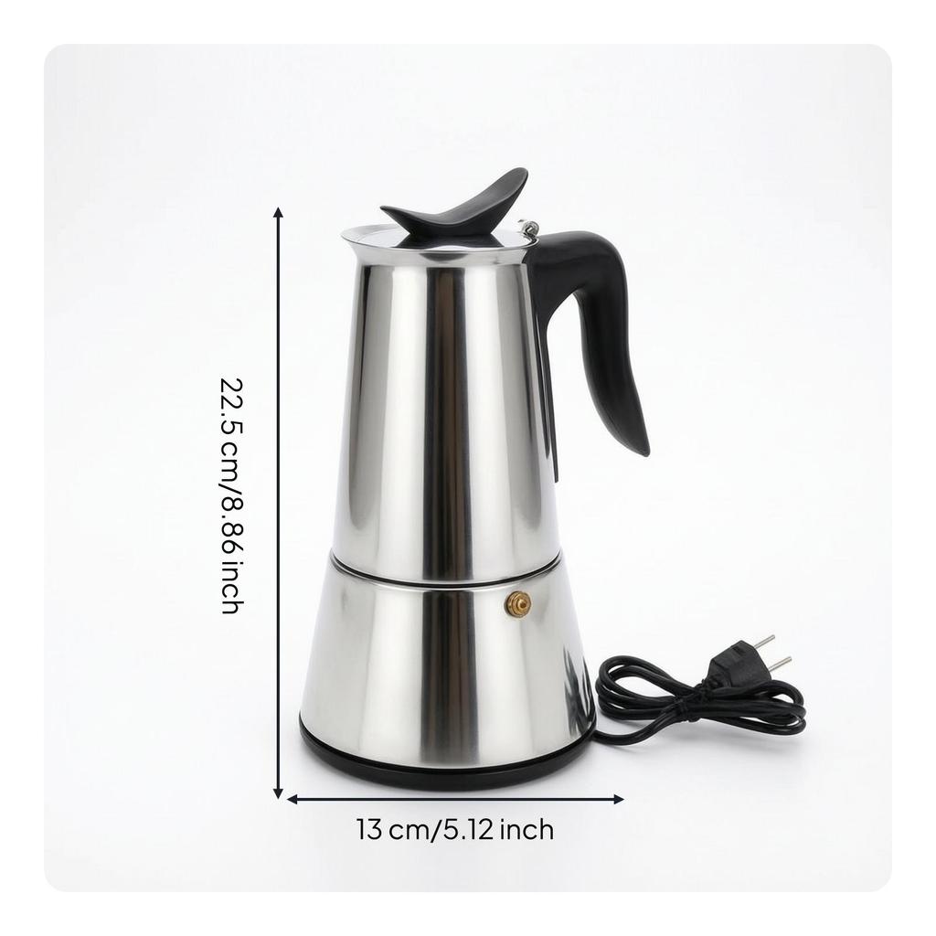 Electric Pot Stainless Steel Coffee Brewer Maker FoodGrade with Plug for