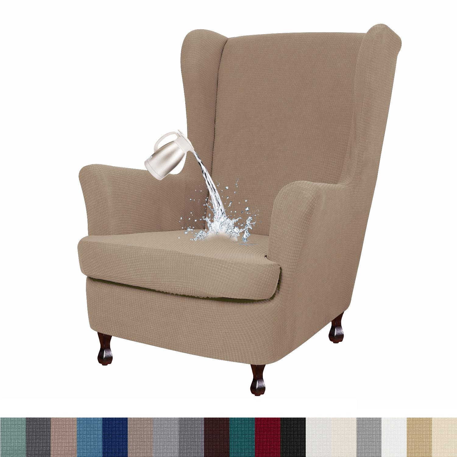 Водонепроницаемый чехол для кресла с подголовником 2 шт эластичная ткань спандекс чехол для кресла с подголовником чехол для кресла с подголовником с эластичной низом для гостиной спальни W33xD36xH45inch 3440₽