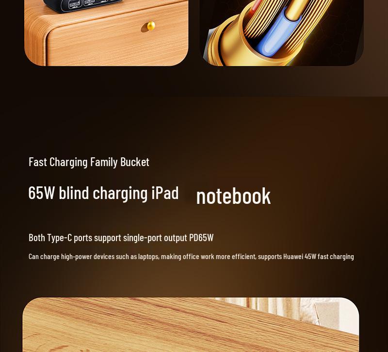 100W Type-C Fast Charging 4-Port Hub Dock for Laptops & Phones