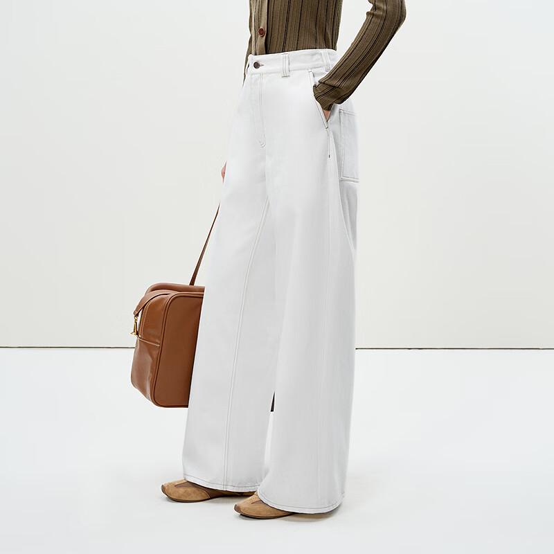 

LESS 2025 Spring Loose Denim Wide-Leg Pants XL