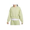 Nike Solid Color Casual Crew Neck Loose Sweatshirt Women Sweatshirt Green DQ5762-371
