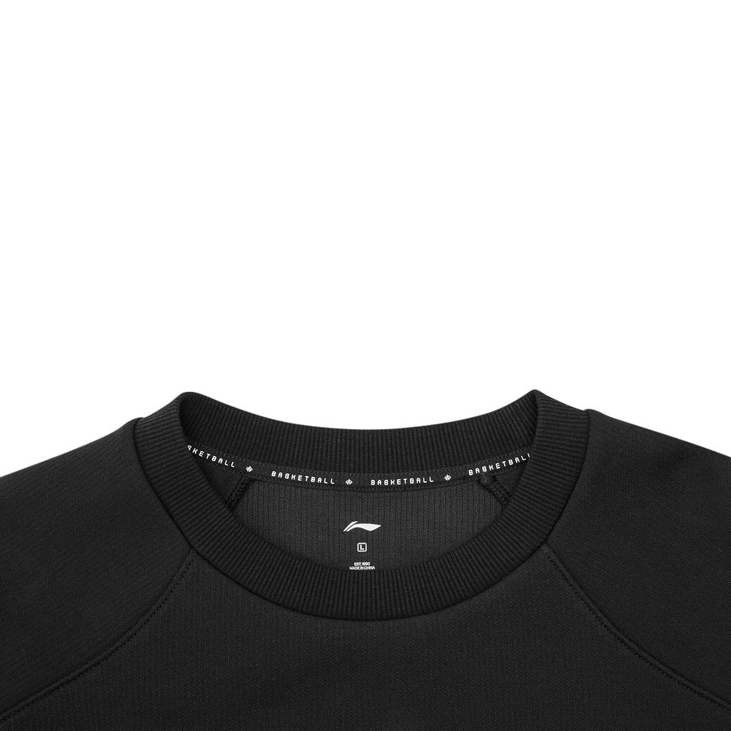 Li Ning Basketball Series JB Series Crew Neck Letter Logo Stitched Sweatshirt Men sweatshirt AWDW047-1