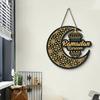 Round Plaque Eid Mubarak Wall Pendant Carved Ramadan Gift  Ramadan Festival