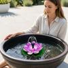 Lotus Zonnefontein Drijvende Lotus Vogelbadfontein Op Zonne-energie Werkende Fontein met Verwisselbare Spuitkoppen voor Tuinvijver Terras Tuin Decoratie