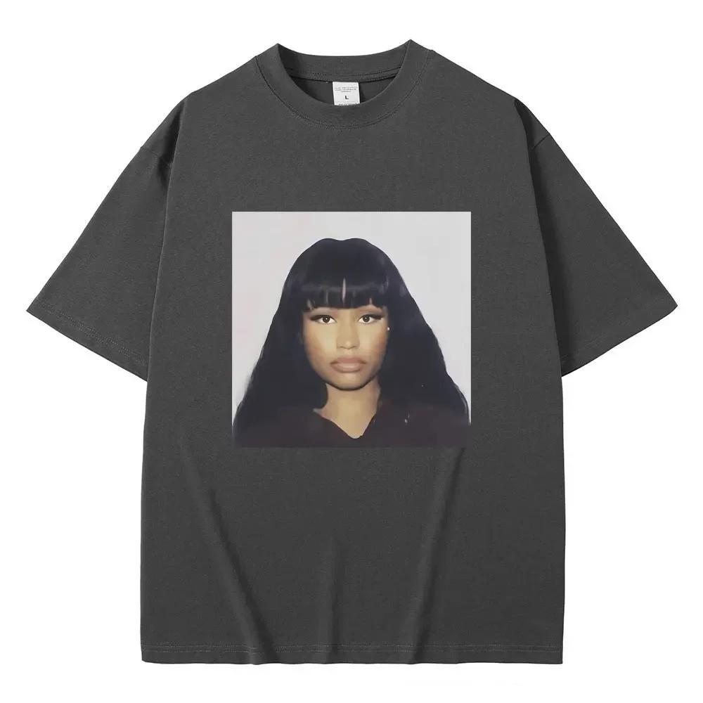 Rapper Nicki Minaj Graphic Print T Shirts Men Women Hip Hop Fashion Casual Tshirts Unisex Vintage Tees Male Streetwear Tops