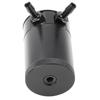 Baffled Oil Catch Can Compatto in Lega di Alluminio Universale a 2 Porte Nero