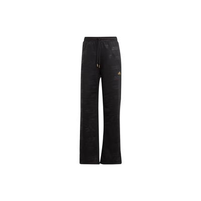 Embossed Monogram Fleece Pants Women Bottoms Black IA3178