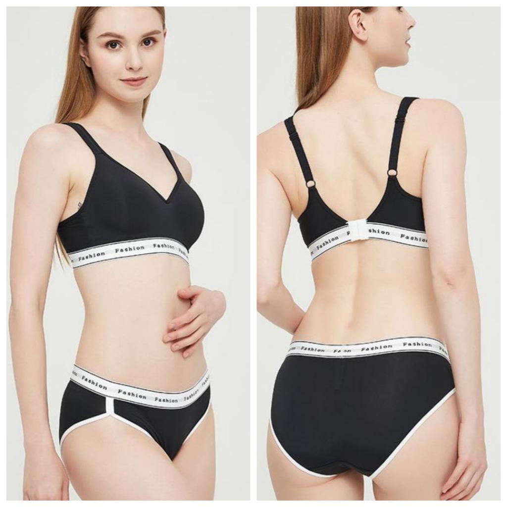 Seamless Sports Bra Set for Women No Steel Ring Bra Breathable and Comfortable Underwear