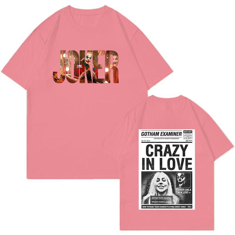 Jokers Folie A Deux Хоакин Феникс Графическая Хлопковая Футболка Унисекс Мужчины Женщины Летняя Футболка с Коротким Рукавом Детская Футболка Мальчик Девочка Топы S