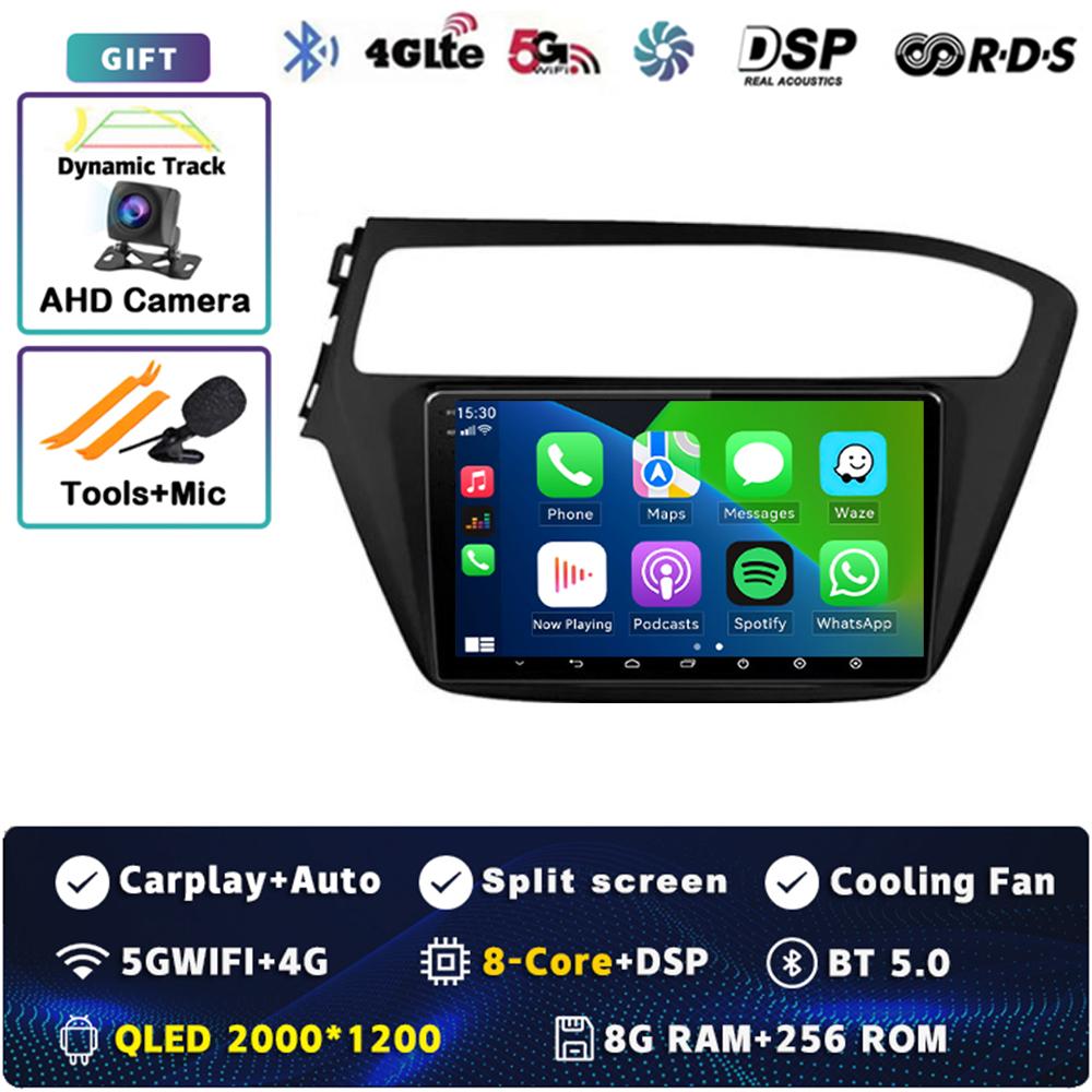 Android 14 Carplay Auto For Hyundai I20 2018 2019 Car Radio 4G WIFI Navigation Player Multimedia srereo 360 Camera GPS Video DSP