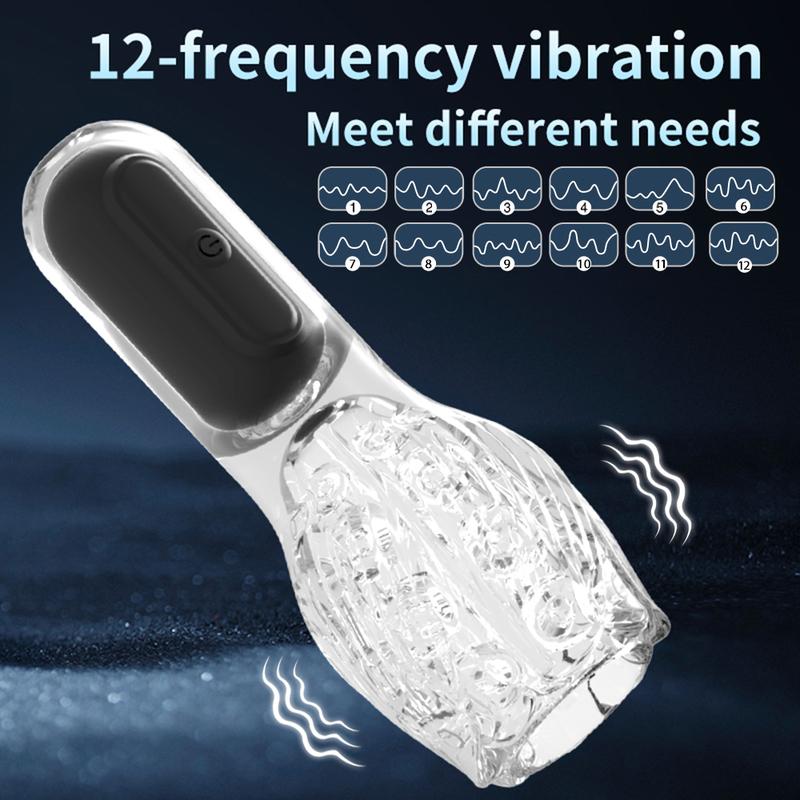 Male Masturbator Cup Vibrators Sex Toys for Men Soft Pussy Transparent Vagina Cup Oral Tornado Masturbate Adult Supplies Vacuum