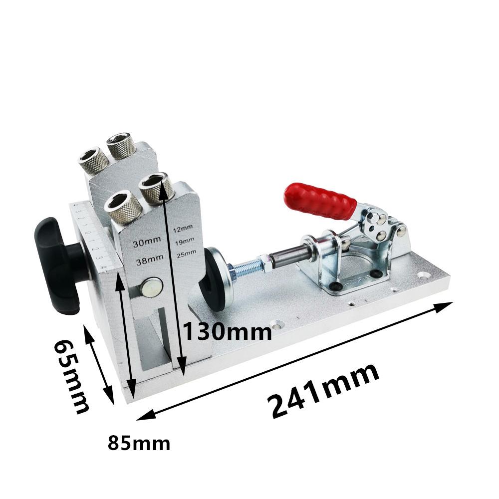 Free Shipping Woodworking Pocket Hole Jig System Guide Carpenter Kit Inclined Hole Drill Tools Camp Base 9.5mm Drill Bit Kit