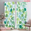 2pcs,2D Plane Printing Curtains Digital Printed Green Leafy Vines Versatile Durable Polyester (without Rod) Room Decor for