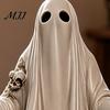 Ghost Figurine Halloween Figurine, Spooky Resin Skulls Statue for Cute Toy Tiered Tray Home Table Centerpiece, Party Supplies