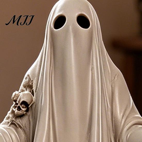 Ghost Figurine Halloween Figurine, Spooky Resin Skulls Statue for Cute Toy Tiered Tray Home Table Centerpiece, Party Supplies