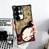 Cartoon Cute Pucca Garu Plating Phone Case For Samsung Galaxy S24 S25 FE S26 Edge S23 Ultra S22 S21 Plus S20 Anti-Fall Airabag C