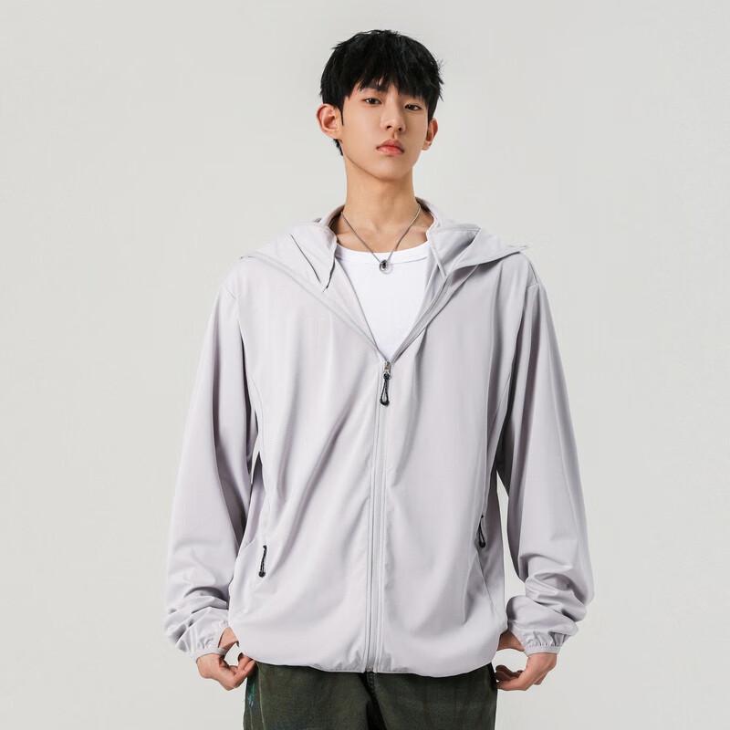 Men s UPF50+ Ice Silk Sun Protection Hoodie Jacket M